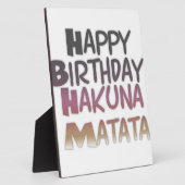  Happy Birthday Hakuna Matata Paars Inspir Fotoplaat (Zijkant)