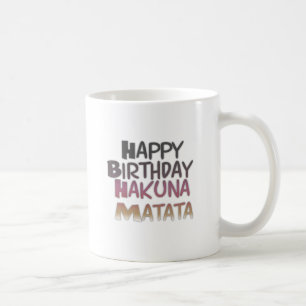 Happy Birthday Hakuna Matata Paars Inspir Koffiemok