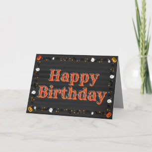 Happy Birthday Halloween Card Kaart