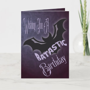 Happy Birthday Halloween vleermuis viering Kaart