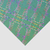 "Happy Birthday" Hand geschreven Tissuepapier (Detail)