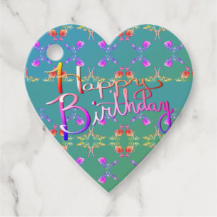 "Happy Birthday" Handgeschreven cadeauLabels Bedankjes Labels