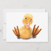 Happy Birthday - Happy Yellow Duck Playful Wink (Achterkant)