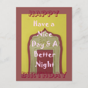 Happy Birthday heb een fijne dag en een betere avo Briefkaart
