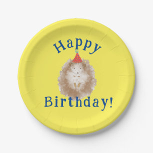 Happy Birthday Hedgehog Borden Papieren Bordje