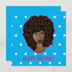 Happy Birthday, het aanmoedigen van zwarte vrouwen Kaart