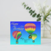 Happy Birthday Hete Luchtballon Briefkaart (Staand voorkant)