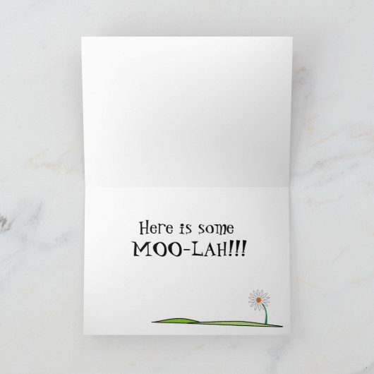 Happy Birthday_Hier is een aantal MOO-LAH Kaart (Binnen)