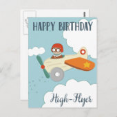 Happy Birthday High-flyer Briefkaart (Voorkant / Achterkant)