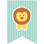 Happy Birthday Hippo Cute Party Animal Vlaggetjes (Eerste vlag)