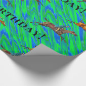 Happy Birthday Horse Fun Cadeaupapier (Hoek)