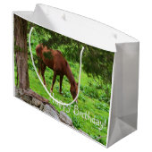 Happy Birthday Horse Groot Cadeauzakje (Achterkant Gekanteld)
