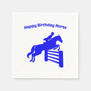 Happy Birthday Horse Hunter Jumper, dierenvriend Servet