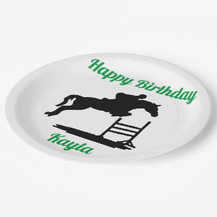 Happy Birthday Horse Hunter Jumper Equestrian Papieren Bordje