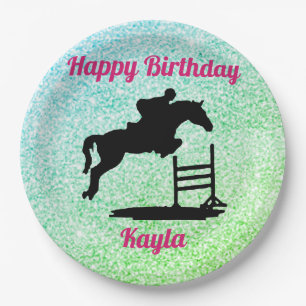 Happy Birthday Horse Hunter Jumper Equestrian Papieren Bordje
