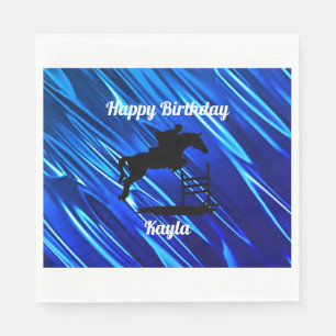 Happy Birthday Horse Hunter Jumper Equestrian Servet