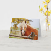 Happy Birthday Horse Kaart (Gele Bloem)