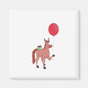 Happy Birthday Horse Magneet