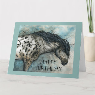 Happy Birthday Horses Appaloosa door Bihrle Kaart