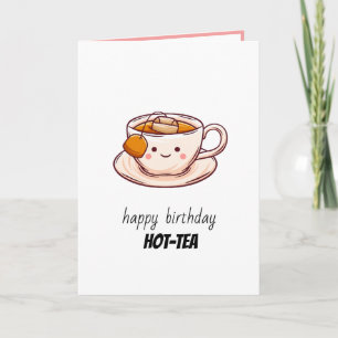 Happy Birthday Hot-Tea Kaart