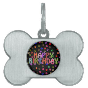 Happy Birthday Huisdieren Naamplaatje