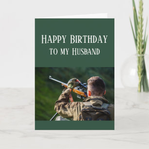 Happy Birthday Husband Hunting Camouflage Kaart
