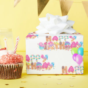 Happy Birthday Ice Cream-behandelingen Cadeaupapier