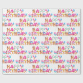 Happy Birthday Ice Cream Cadeaupapier (Vlak)