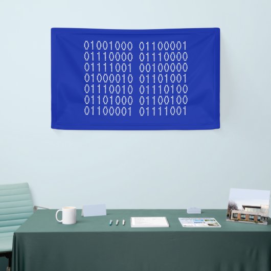 Happy Birthday in Binary Code Spandoek (Beurs)