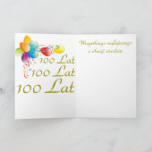 Happy Birthday in het Pools Kaart (Binnen)