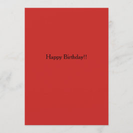 Happy Birthday Intention Invitation Rood voor alle Kaart