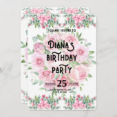 Happy Birthday Invitation (Devant / Derrière)