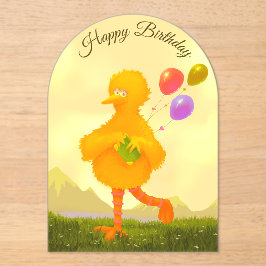 Happy Birthday Invitation Big Bird Acryl Uitnodigingen