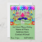 Happy Birthday Invitation Over the Hill Kaart (Achterkant)