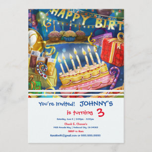 Happy Birthday Invitation Party Kaart