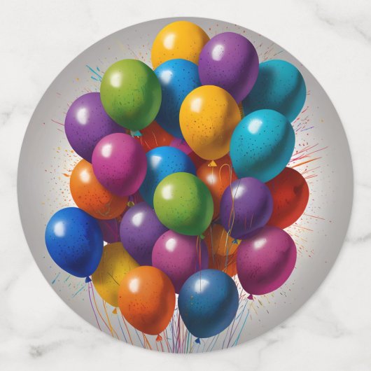 Happy Birthday Invite Confetti (Grote achterkant)