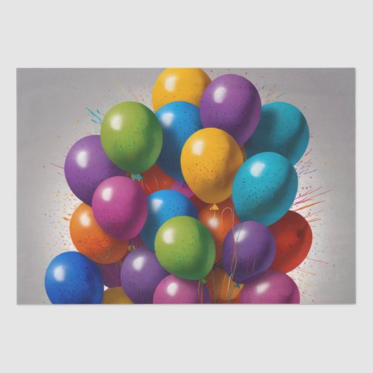 Happy Birthday Invite Tissuepapier (Voorkant)