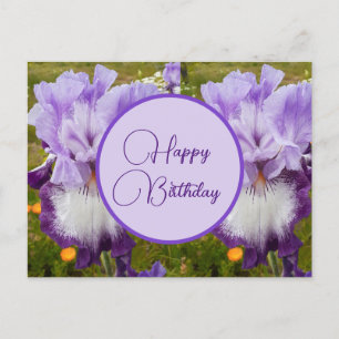 Happy Birthday Iris floral dames Briefkaart