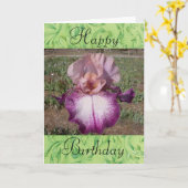 Happy Birthday - Iris Kaart (Gele Bloem)