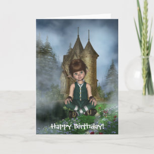 Happy Birthday Irish Elfin Hollie Card Kaart