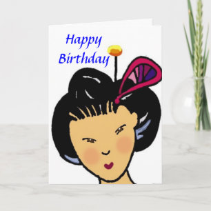 Happy Birthday Japans meisje Kaart