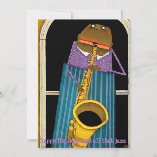 Happy Birthday Jazz Card Feestdagenkaart (Voorkant)