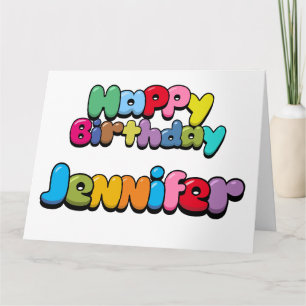 Happy Birthday Jennifer Kaart