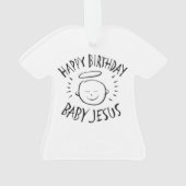 Happy Birthday Jesus - Christelijk kerstkrijt Ornament (achterkant)