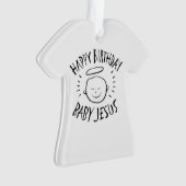 Happy Birthday Jesus - Christelijk kerstkrijt Ornament (voorkant)