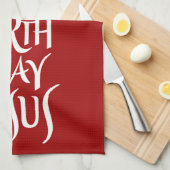 Happy Birthday Jesus Christelijke Kalligrafie Star Theedoek (Quarter Fold)