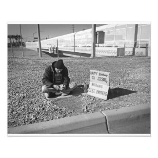 Happy Birthday Jesus Foto Afdruk