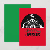 Happy Birthday Jesus Informatiekaartje (Voorkant / Achterkant)
