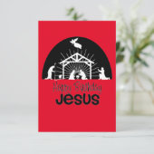 Happy Birthday Jesus Informatiekaartje (Staand voorkant)