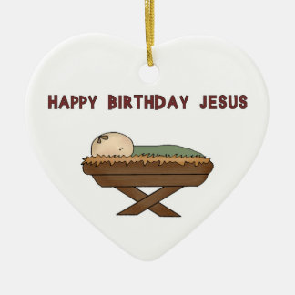 Happy BIrthday Jesus Keramisch Ornament